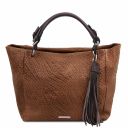 TL Bag Woven Printed Leather Shopping bag Cinnamon TL142066