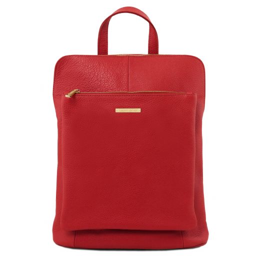 TL Bag Soft Leather Backpack for Women Lipstick Red TL141682