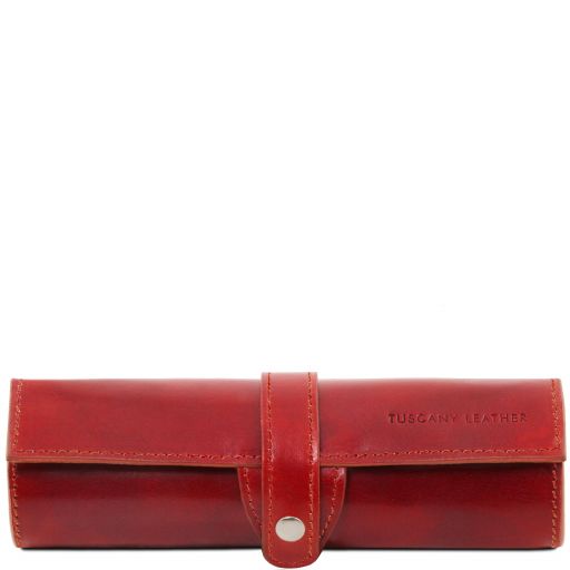 Эксклюзивный кожаный футляр для ручки Красный TL141620