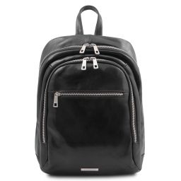 Perth 2 Compartments Leather Backpack Черный TL142049