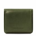 Exklusive Brieftasche aus Leder mit Münzfach Grün TL142059