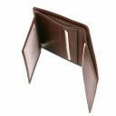 Эксклюзивный кожаный бумажник тройного сложения для мужчин Коричневый TL142057