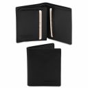 Эксклюзивный кожаный бумажник тройного сложения для мужчин Черный TL142057