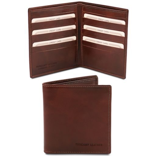 Exclusive 2 Fold Leather Wallet for men Brown TL142060