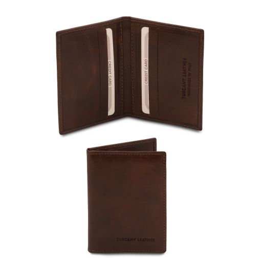 Exclusive Leather Card Holder Dark Brown TL142063