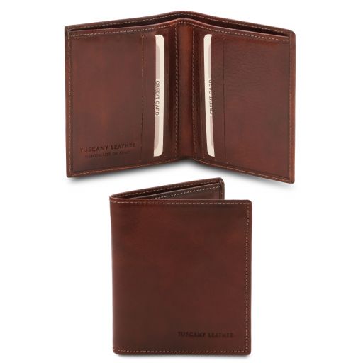 Exclusive 2 Fold Leather Wallet for men Коричневый TL142064