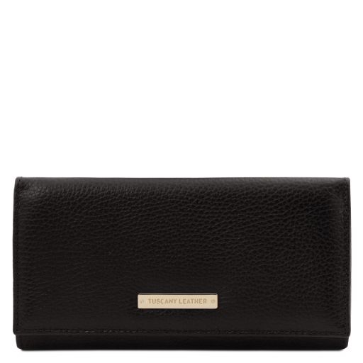 Nefti Exclusive Soft Leather Wallet for Women Черный TL142053