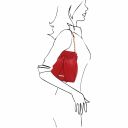TL Bag Beuteltasche aus Weichem Leder Lipstick Rot TL142134