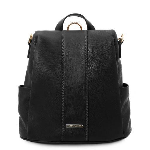 TL Bag Soft Leather Backpack Black TL142138