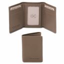 Exclusive Soft 3 Fold Leather Wallet Dark Taupe TL142086