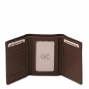 Exklusive Brieftasche aus Weichem Leder mit 3 Scheinfächern Dunkelbraun TL142086
