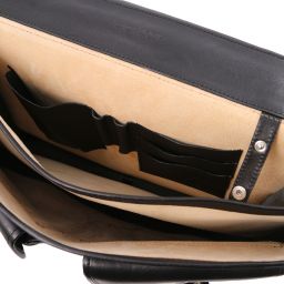 Ancona Leather Messenger bag Black TL142073