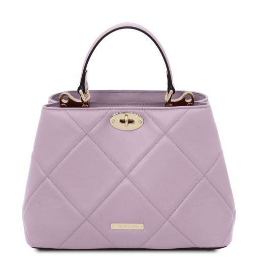 TL Bag Soft Quilted Leather Handbag Lilac TL142132