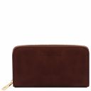 Exclusive zip Around Leather Wallet Темно-коричневый TL141206