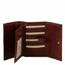 Exclusive 4 Fold Leather Wallet for Women Brown TL140796