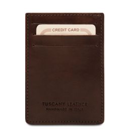 Exclusive leather credit/business card Dark Brown TL140806