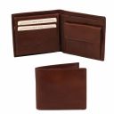 Exclusive 3 Fold Leather Wallet for men With Coin Pocket Brown TL141377