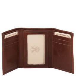 Exclusive 3 Fold Leather Wallet Brown TL140801