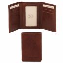 Exclusive 3 Fold Leather Wallet Brown TL140801