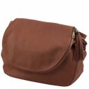 TL Bag Bolso en Piel Suave con Borla y Bandolera Canela TL141110