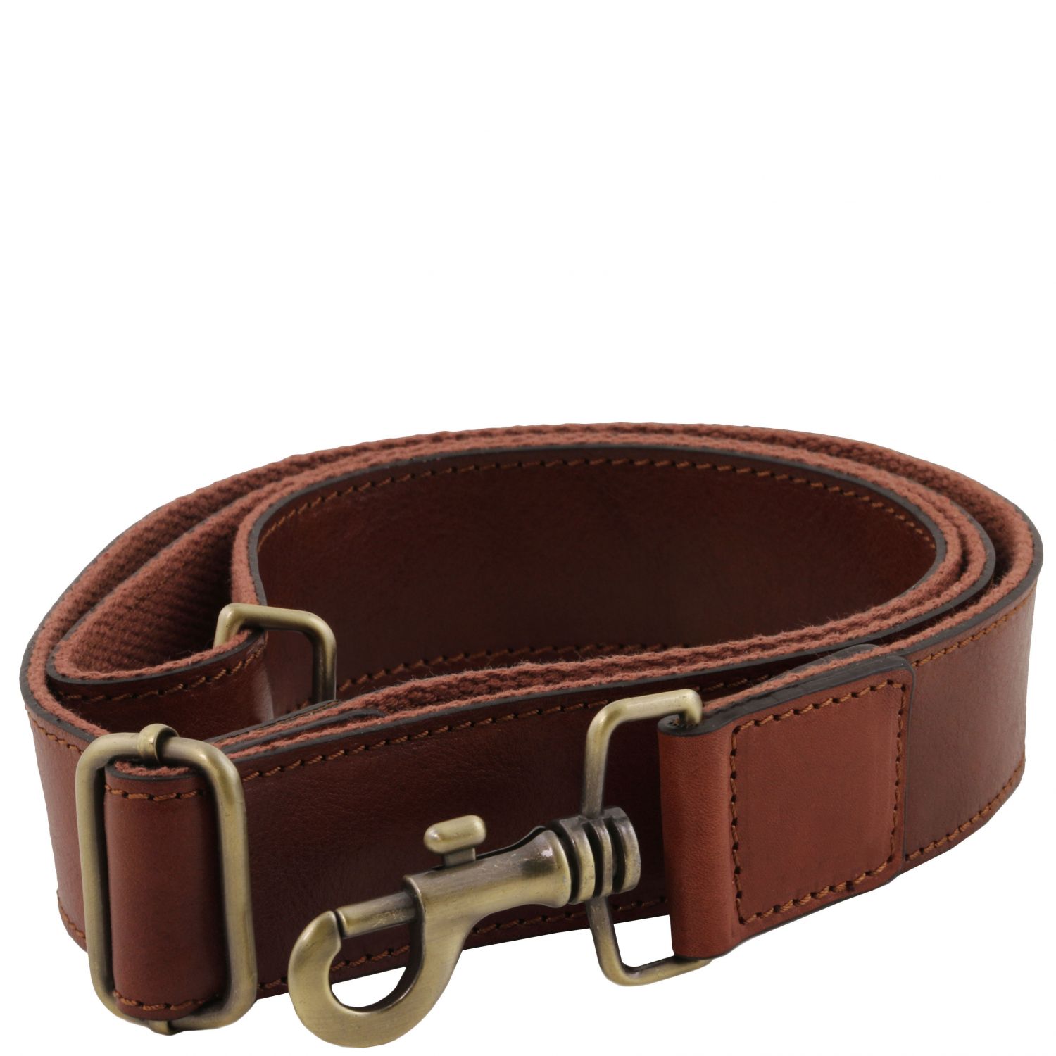 Tracolla in pelle regolabile per cartelle Marrone