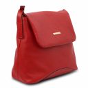 Capri Soft leather shoulder bag and 3 fold leather wallet with coin pocket Lipstick Red TL142150