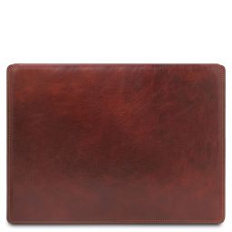 Leather Desk pad With Inner Compartment Brown TL142054