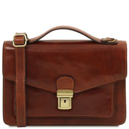 Eric Leather Crossbody Bag Brown TL141443