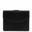 Procida Leather handbag and 3 fold leather wallet with coin pocket Black TL142151