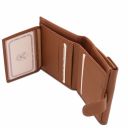 Procida Borsa a Mano in Pelle e Portafoglio in Pelle 3 Ante con Portaspiccioli Cognac TL142151