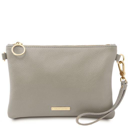 TL Bag Sac à Main en Cuir Souple Gris clair TL142029