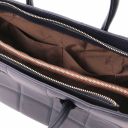 TL Bag Soft Quilted Leather Handbag Dark Blue TL142124