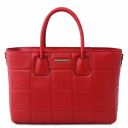 TL Bag Soft Quilted Leather Handbag Lipstick Red TL142124