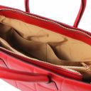 TL Bag Handtasche aus Weichem Leder im Steppdesign Lipstick Rot TL142124