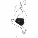 Lipari Leather Shoulder bag and 3 Fold Leather Wallet With Coin Pocket Черный TL142154