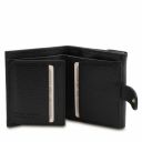 Lipari Leather Shoulder bag and 3 Fold Leather Wallet With Coin Pocket Black TL142154