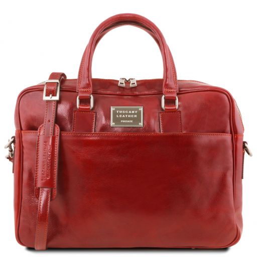 Urbino Borsa Porta Computer da Lavoro in Pelle Rosso TL141241