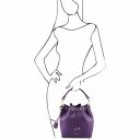 Vittoria Borsa Secchiello in Pelle Viola TL141531