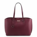 TL Bag Leather Shopping bag Bordeaux TL141828