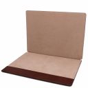 Office Set Leather Desk pad With Inner Compartment and Mouse pad Brown TL142161