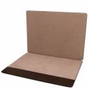 Premium Office Set Sottomano da Scrivania con Ribalta, Tappetino per Mouse e Vuotatasche in Pelle Testa di Moro TL142162