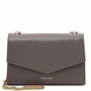 Fortuna Leather Clutch With Chain Strap Серый TL141944