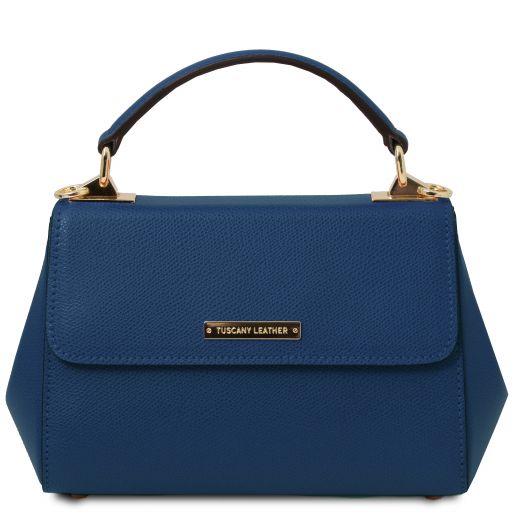 TL Bag Leather Handbag - Small Size Dark Blue TL142076