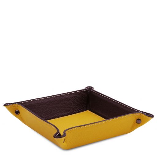Leather Valet Tray Yellow TL142159