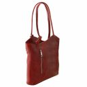 Patty Leather Convertible Backpack Shoulderbag Red TL141497