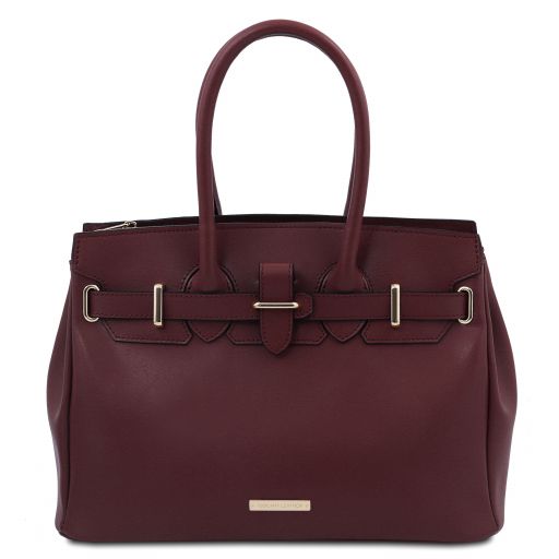 TL Bag Sac à Main en Cuir Bordeaux TL142174