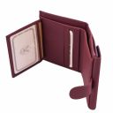Calliope Exklusive Damenbrieftasche aus Leder mit 3 Scheinfächern und Münzfach Bordeaux TL142058