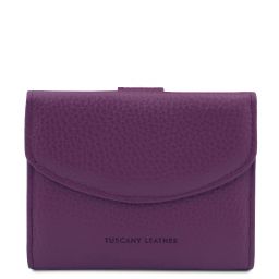 Calliope Exclusive 3 fold leather wallet for women with coin pocket Фиолетовый TL142058