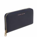Venere Exclusive Leather Accordion Wallet With zip Closure Dark Blue TL142085