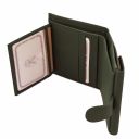 Calliope Exclusive 3 Fold Leather Wallet for Women With Coin Pocket Forest Green TL142058